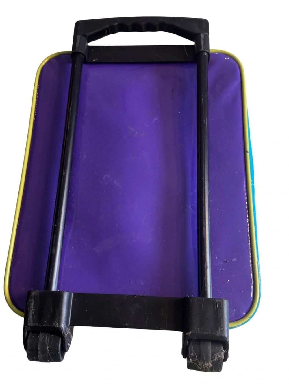 1998 Teletubbies Purple Rolling Kids Luggage - Tinky Winky, Dipsy, Laa-Laa, Po